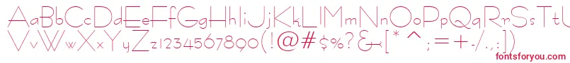 フォントTt1051m – 白い背景に赤い文字