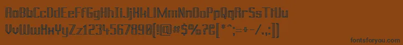 Prusb Font – Black Fonts on Brown Background