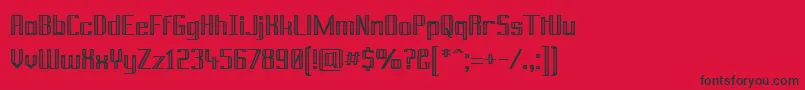 Prusb Font – Black Fonts on Red Background