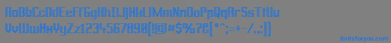 Prusb Font – Blue Fonts on Gray Background