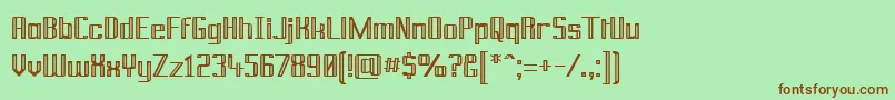 Prusb Font – Brown Fonts on Green Background