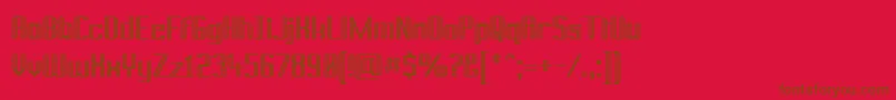 Prusb Font – Brown Fonts on Red Background