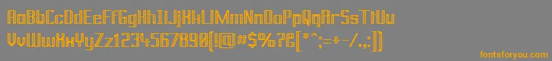 Prusb Font – Orange Fonts on Gray Background