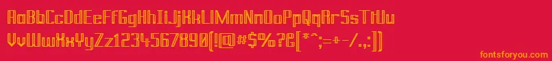 Prusb Font – Orange Fonts on Red Background