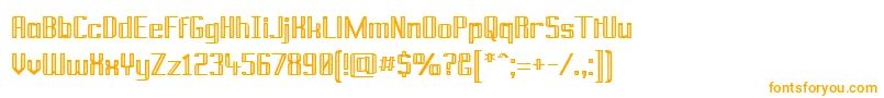 Prusb Font – Orange Fonts on White Background