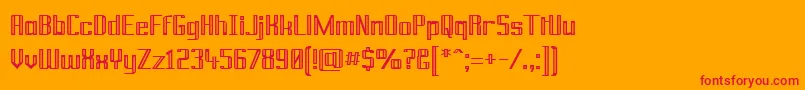 Prusb Font – Red Fonts on Orange Background