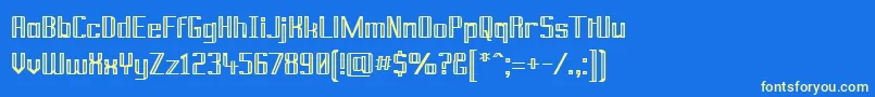 Prusb Font – Yellow Fonts on Blue Background