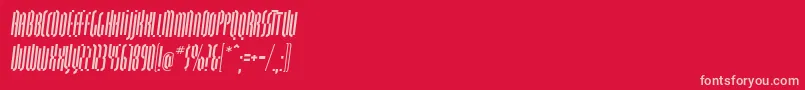 fuente QuasariallOblique – Fuentes Rosadas Sobre Fondo Rojo