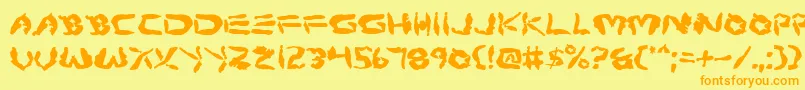 Protoplasm Font – Orange Fonts on Yellow Background