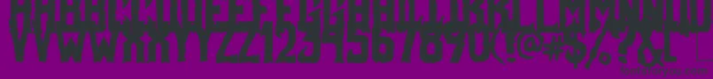 FoulFiend-fontti – mustat fontit violetilla taustalla