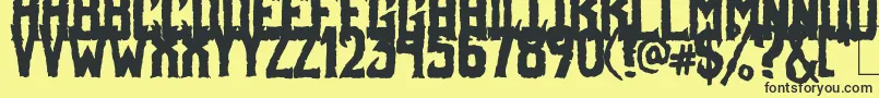 FoulFiend Font – Black Fonts on Yellow Background