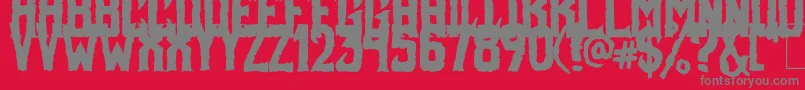 FoulFiend Font – Gray Fonts on Red Background