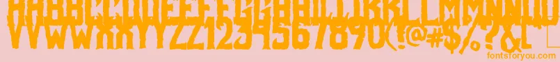 FoulFiend Font – Orange Fonts on Pink Background