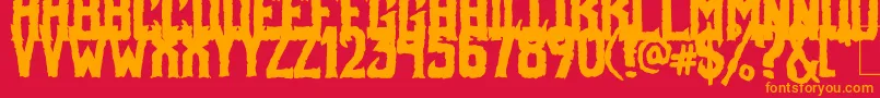 FoulFiend Font – Orange Fonts on Red Background