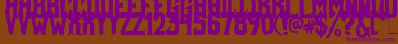 FoulFiend Font – Purple Fonts on Brown Background