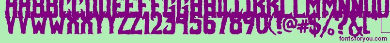 FoulFiend Font – Purple Fonts on Green Background