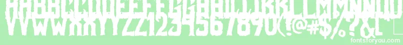 FoulFiend Font – White Fonts on Green Background