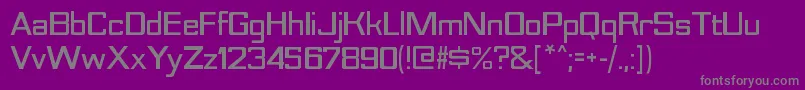 フォントNesobriteblRegular – 紫の背景に灰色の文字
