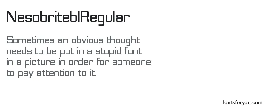 NesobriteblRegular Font