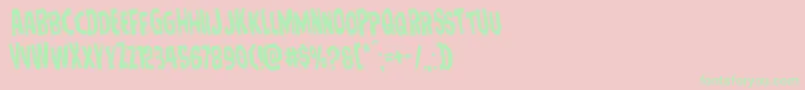 Hitchblockrotate Font – Green Fonts on Pink Background