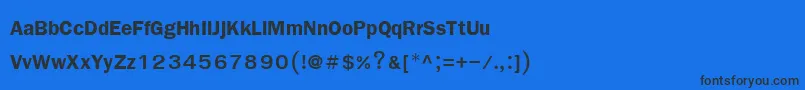 Шрифт FreesiaupcBold – чёрные шрифты на синем фоне