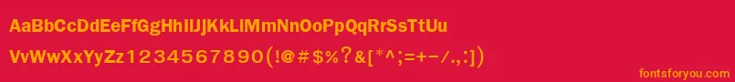 fuente FreesiaupcBold – Fuentes Naranjas Sobre Fondo Rojo
