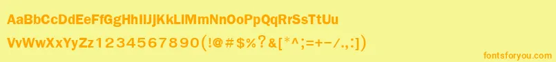 Шрифт FreesiaupcBold – оранжевые шрифты на жёлтом фоне