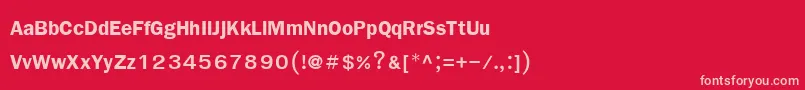 Шрифт FreesiaupcBold – розовые шрифты на красном фоне
