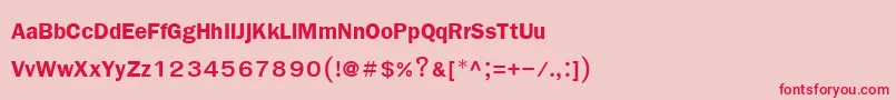 FreesiaupcBold Font – Red Fonts on Pink Background
