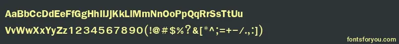 FreesiaupcBold Font – Yellow Fonts on Black Background