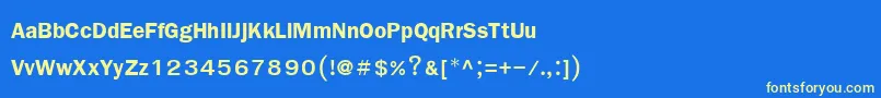 FreesiaupcBold Font – Yellow Fonts on Blue Background