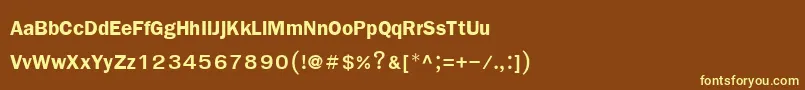 FreesiaupcBold Font – Yellow Fonts on Brown Background