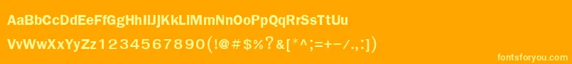 FreesiaupcBold Font – Yellow Fonts on Orange Background