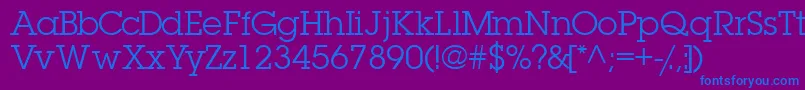 フォントTorrentgraphicssk – 紫色の背景に青い文字