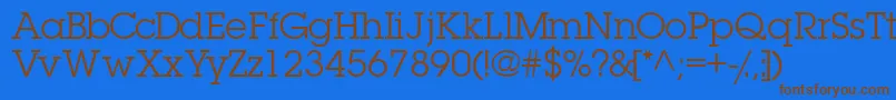 Torrentgraphicssk Font – Brown Fonts on Blue Background