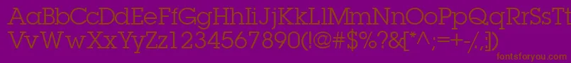 Torrentgraphicssk-fontti – ruskeat fontit violetilla taustalla