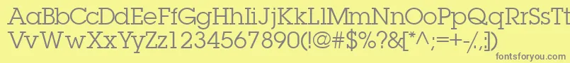 フォントTorrentgraphicssk – 黄色の背景に灰色の文字