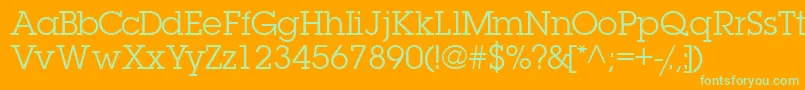 Шрифт Torrentgraphicssk – зелёные шрифты на оранжевом фоне
