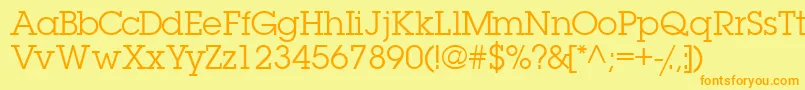 Torrentgraphicssk Font – Orange Fonts on Yellow Background