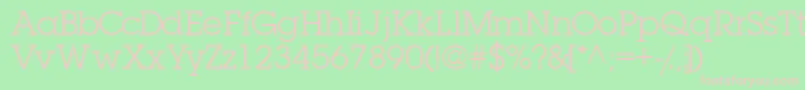 Torrentgraphicssk-fontti – vaaleanpunaiset fontit vihreällä taustalla