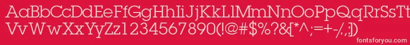 Torrentgraphicssk-fontti – vaaleanpunaiset fontit punaisella taustalla