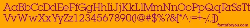 Torrentgraphicssk Font – Purple Fonts on Orange Background
