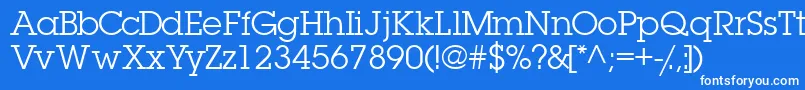 Шрифт Torrentgraphicssk – белые шрифты на синем фоне