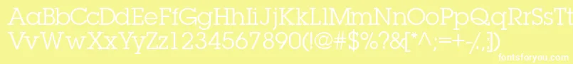 Шрифт Torrentgraphicssk – белые шрифты на жёлтом фоне