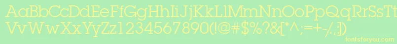 Torrentgraphicssk-fontti – keltaiset fontit vihreällä taustalla