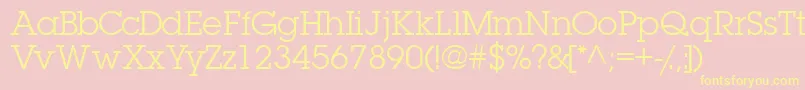 Torrentgraphicssk-fontti – keltaiset fontit vaaleanpunaisella taustalla