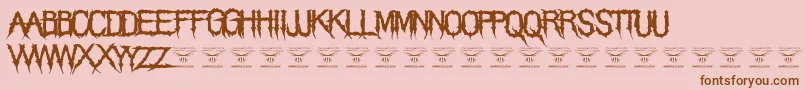 ThegrimraidersRegular Font – Brown Fonts on Pink Background