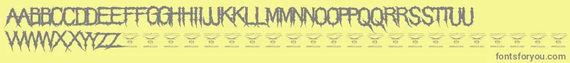 ThegrimraidersRegular Font – Gray Fonts on Yellow Background