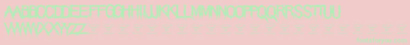 ThegrimraidersRegular Font – Green Fonts on Pink Background