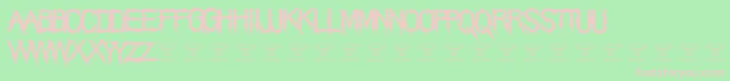 ThegrimraidersRegular Font – Pink Fonts on Green Background